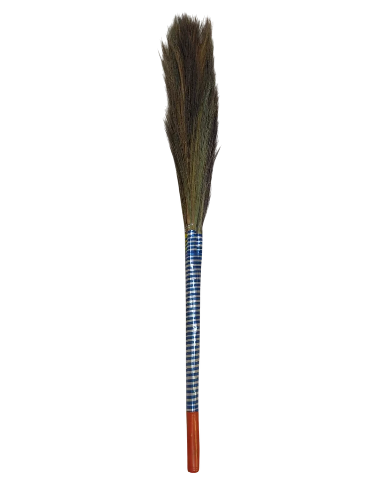 42inch Silver Plastic Phool Jhadu - Jai Maa Kali